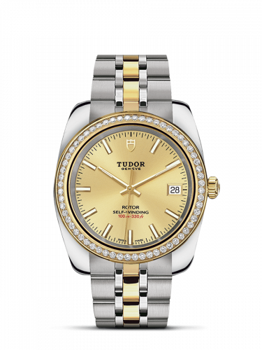 Tudor Classic 38 Stainless Steel / Yellow Gold / Diamond / Champagne / Bracelet M21023-0011