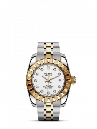 Tudor Classic 28 Stainless Steel / Yellow Gold / Fluted / White-Diamond / Bracelet M22013-0006 Tudor Classic 28 Stainless Steel / Yellow Gold / Fluted / White-Diamond / Bracelet M22013-0006