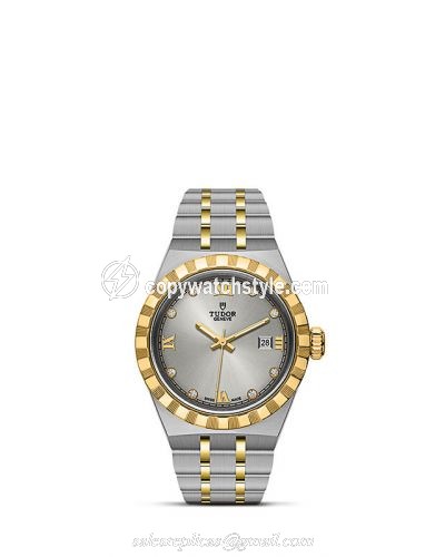 Tudor Royal Date 28 Stainless Steel / Yellow Gold / Silver - Diamond M28303-0002 Tudor Royal Date 28 Stainless Steel / Yellow Gold / Silver - Diamond M28303-0002