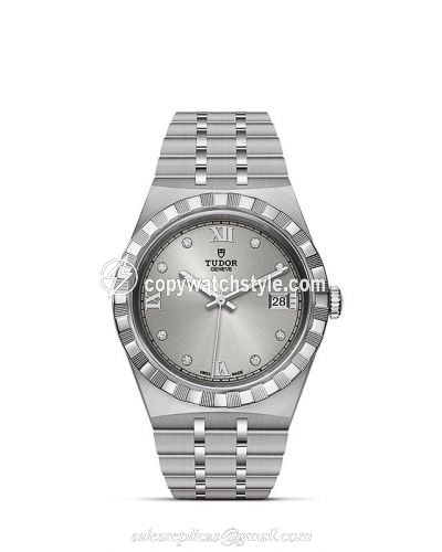 Tudor Royal Date 38 Stainless Steel / Silver - Diamond M28500-0002 Tudor Royal Date 38 Stainless Steel / Silver - Diamond M28500-0002
