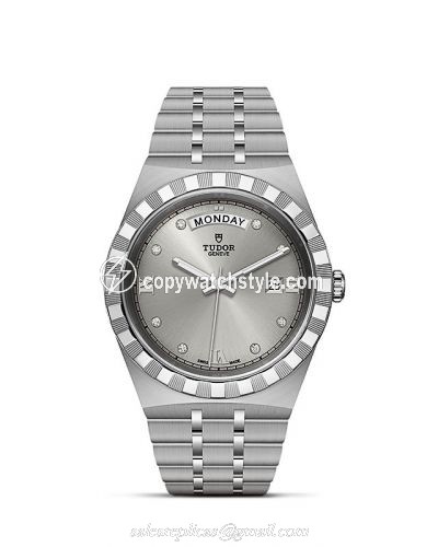 Tudor Royal Day-Date 41 Stainless Steel / Silver - Diamond M28600-0002 Tudor Royal Day-Date 41 Stainless Steel / Silver - Diamond M28600-0002