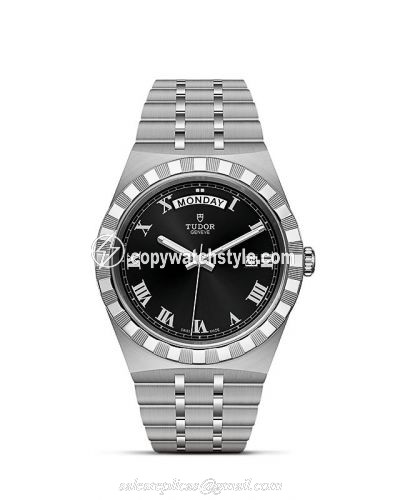 Tudor Royal Day-Date 41 Stainless Steel / Black - Roman M28600-0003