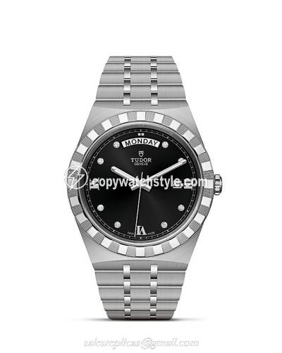 Tudor Royal Day-Date 41 Stainless Steel / Black - Diamond M28600-0004 Tudor Royal Day-Date 41 Stainless Steel / Black - Diamond M28600-0004