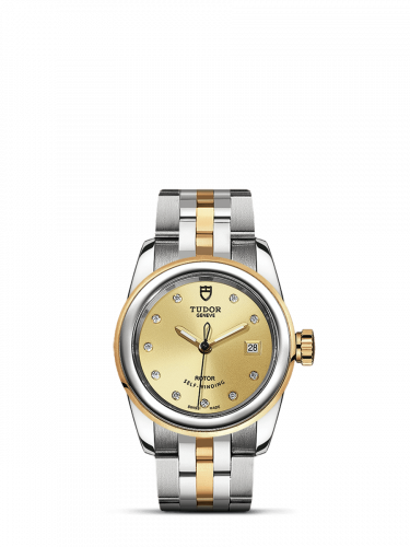 Tudor Glamour Date 26 Stainless Steel / Yellow Gold / Champagne-Diamond / Bracelet M51003-0003