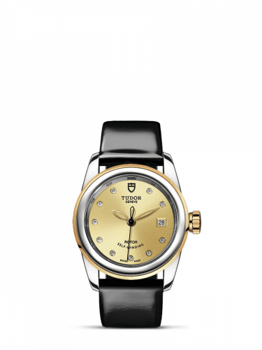 Tudor Glamour Date 26 Stainless Steel / Yellow Gold / Champagne-Diamond / Strap M51003-0019