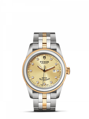 Tudor Glamour Date 31 Stainless Steel / Yellow Gold / Champagne-Diamond / Bracelet M53003-0006 Tudor Glamour Date 31 Stainless Steel / Yellow Gold / Champagne-Diamond / Bracelet M53003-0006