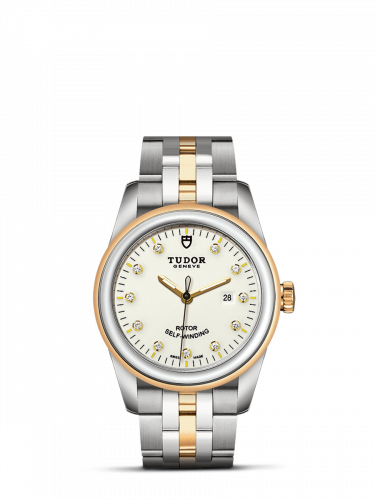 Tudor Glamour Date 31 Stainless Steel / Yellow Gold / Opaline-Diamond / Bracelet M53003-0066
