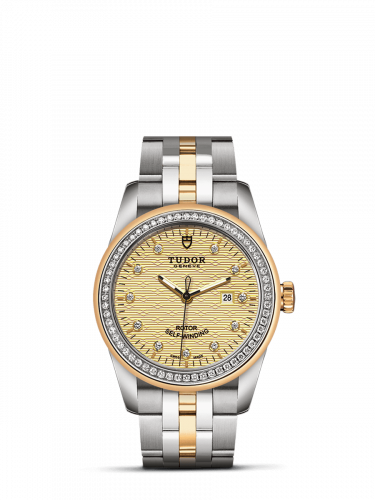 Tudor Glamour Date 31 Stainless Steel / Yellow Gold / Diamond / Jacquard Champagne / Strap M53023-0023 Tudor Glamour Date 31 Stainless Steel / Yellow Gold / Diamond / Jacquard Champagne / Strap M53023-0023
