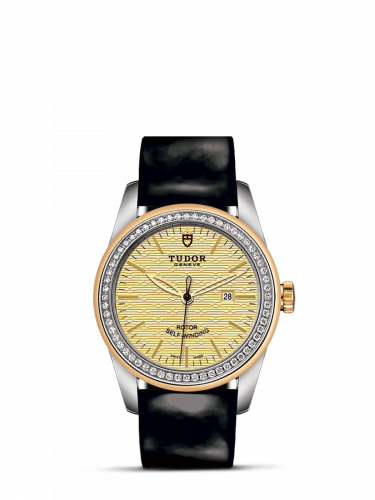 Tudor Glamour Date 31 Stainless Steel / Yellow Gold / Diamond / Jacquard Champagne / Strap M53023-0046 Tudor Glamour Date 31 Stainless Steel / Yellow Gold / Diamond / Jacquard Champagne / Strap M53023-0046