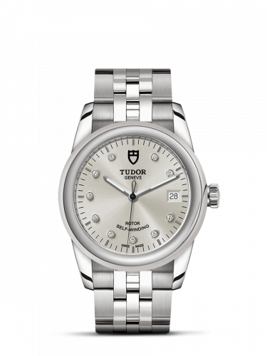 Tudor Glamour Date 36 Stainless Steel / Silver-Diamond / Bracelet M55000-0006 Tudor Glamour Date 36 Stainless Steel / Silver-Diamond / Bracelet M55000-0006