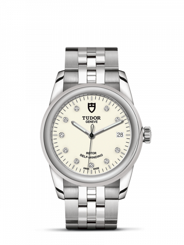 Tudor Glamour Date 36 Stainless Steel / Opaline-Diamond / Bracelet M55000-0104 Tudor Glamour Date 36 Stainless Steel / Opaline-Diamond / Bracelet M55000-0104