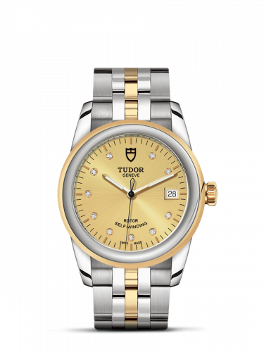 Tudor Glamour Date 36 Stainless Steel / Yellow Gold / Champagne-Diamond / Bracelet M55003-0006 Tudor Glamour Date 36 Stainless Steel / Yellow Gold / Champagne-Diamond / Bracelet M55003-0006