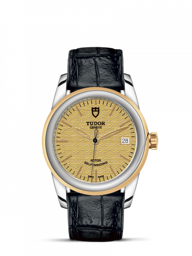 Tudor Glamour Date 36 Stainless Steel / Yellow Gold / Jacquard Champagne / Strap M55003-0060 Tudor Glamour Date 36 Stainless Steel / Yellow Gold / Jacquard Champagne / Strap M55003-0060