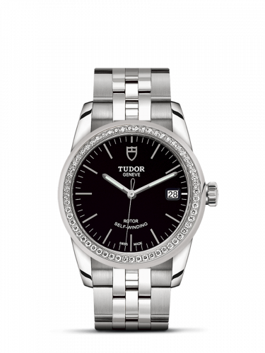 Tudor Glamour Date 36 Stainless Steel / Diamond / Black / Bracelet M55020-0008 Tudor Glamour Date 36 Stainless Steel / Diamond / Black / Bracelet M55020-0008