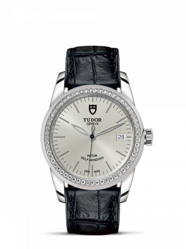 Tudor Glamour Date 36 Stainless Steel / Diamond / Silver / Strap M55020-0057 Tudor Glamour Date 36 Stainless Steel / Diamond / Silver / Strap M55020-0057