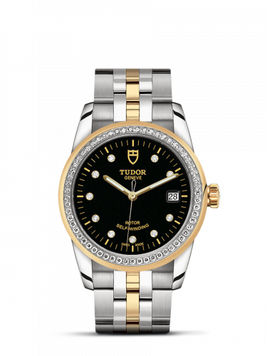 Tudor Glamour Date 36 Stainless Steel / Yellow Gold / Diamond / Black-Diamond / Bracelet M55023-0022 Tudor Glamour Date 36 Stainless Steel / Yellow Gold / Diamond / Black-Diamond / Bracelet M55023-0022