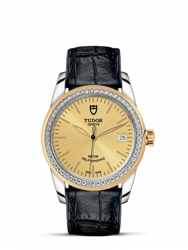 Tudor Glamour Date 36 Stainless Steel / Yellow Gold / Diamond / Champagne / Strap M55023-0049 Tudor Glamour Date 36 Stainless Steel / Yellow Gold / Diamond / Champagne / Strap M55023-0049