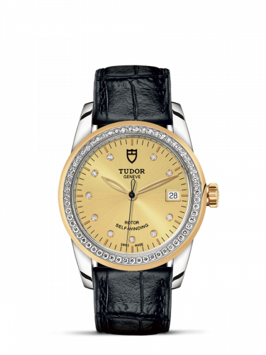 Tudor Glamour Date 36 Stainless Steel / Yellow Gold / Diamond / Champagne-Diamond / Strap M55023-0050 Tudor Glamour Date 36 Stainless Steel / Yellow Gold / Diamond / Champagne-Diamond / Strap M55023-0050