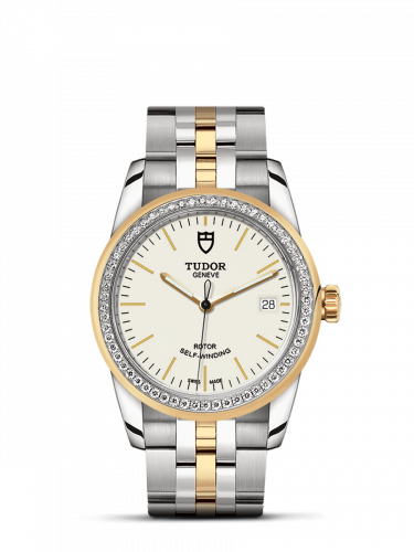 Tudor Glamour Date 36 Stainless Steel / Yellow Gold / Diamond / Opaline / Bracelet M55023-0081 Tudor Glamour Date 36 Stainless Steel / Yellow Gold / Diamond / Opaline / Bracelet M55023-0081