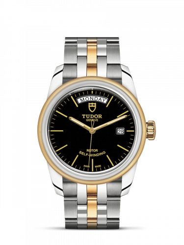 Tudor Glamour Day + Date Stainless Steel / Yellow Gold / Black / Bracelet M56003-0007