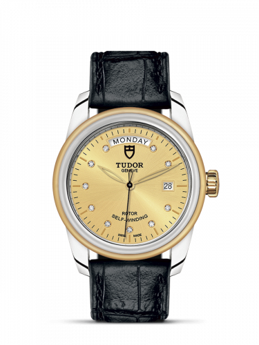 Tudor Glamour Day + Date Stainless Steel / Yellow Gold / Champagne-Diamond / Strap M56003-0035 Tudor Glamour Day + Date Stainless Steel / Yellow Gold / Champagne-Diamond / Strap M56003-0035