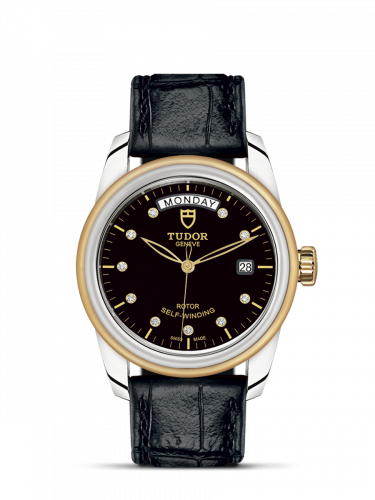 Tudor Glamour Day + Date Stainless Steel / Yellow Gold / Black-Diamond / Strap M56003-0045 Tudor Glamour Day + Date Stainless Steel / Yellow Gold / Black-Diamond / Strap M56003-0045