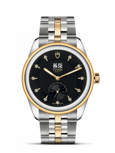 Tudor Glamour Double Date Stainless Steel / Yellow Gold / Black-Diamond / Bracelet M57103-0004 Tudor Glamour Double Date Stainless Steel / Yellow Gold / Black-Diamond / Bracelet M57103-0004