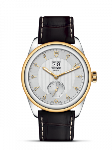 Tudor Glamour Double Date Stainless Steel / Yellow Gold / Silver-Diamond / Strap M57103-0023 Tudor Glamour Double Date Stainless Steel / Yellow Gold / Silver-Diamond / Strap M57103-0023