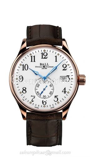 Ball Watch Trainmaster Standard Time NM3888D-PG-LCJ-WH Ball Watch Trainmaster Standard Time NM3888D-PG-LCJ-WH