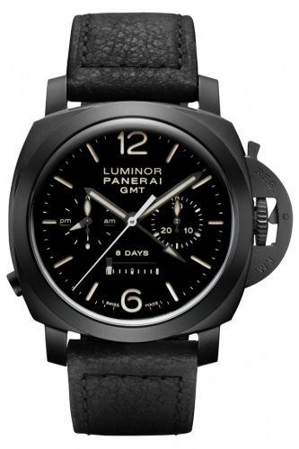 Panerai Luminor 1950 44 Chrono Monopulsante 8 Days GMT Ceramic / Black PAM00317 Panerai Luminor 1950 44 Chrono Monopulsante 8 Days GMT Ceramic / Black PAM00317