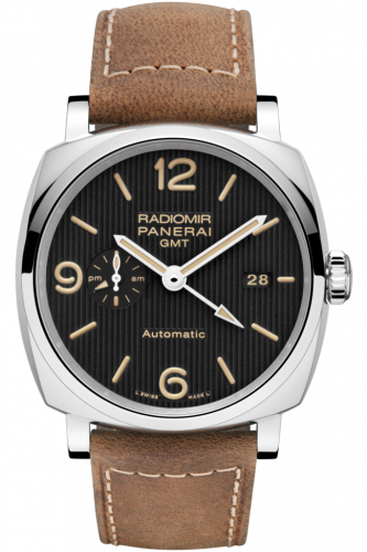 Panerai Radiomir 1940 45 3 Days GMT Automatic Stainless Steel / Black -Tuxedo PAM00657 Panerai Radiomir 1940 45 3 Days GMT Automatic Stainless Steel / Black -Tuxedo PAM00657