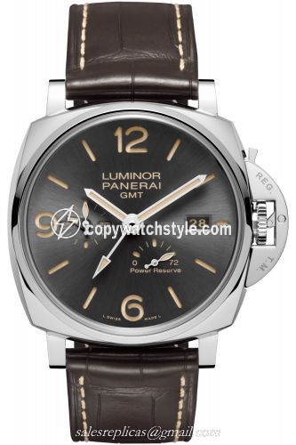 Panerai Luminor Due 45 3 Days GMT Power Reserve Automatic Stainless Steel / Grey PAM00944 Panerai Luminor Due 45 3 Days GMT Power Reserve Automatic Stainless Steel / Grey PAM00944