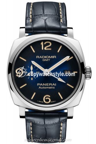 Panerai Radiomir 1940 44 3 Days Automatic GMT Stainless Steel / Blue / Mediterraneo PAM00945 Panerai Radiomir 1940 44 3 Days Automatic GMT Stainless Steel / Blue / Mediterraneo PAM00945