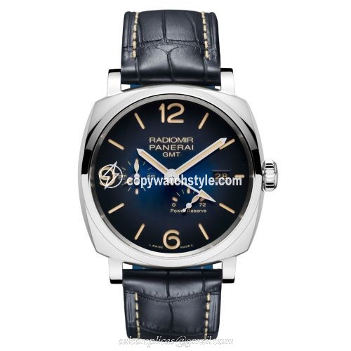 Panerai Radiomir 1940 GMT Power Reserve Stainless Steel / Blue / Mediterraneo PAM00946 Panerai Radiomir 1940 GMT Power Reserve Stainless Steel / Blue / Mediterraneo PAM00946