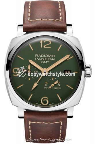 Panerai Radiomir 1940 45 GMT Power Reserve Stainless Steel / Military Green PAM00999