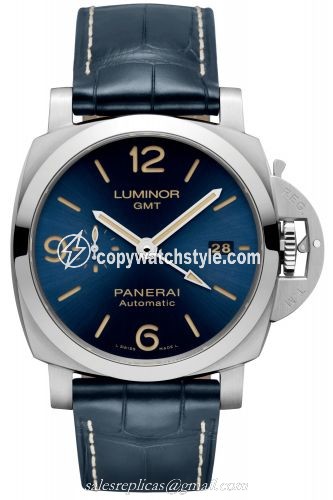 Panerai Luminor 1950 44 3 Days GMT Automatic Stainless Steel / Blue PAM01033 Panerai Luminor 1950 44 3 Days GMT Automatic Stainless Steel / Blue PAM01033
