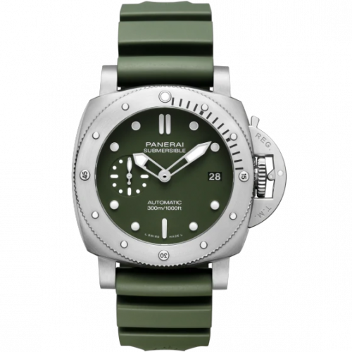 Panerai Luminor Submersible 42 3 Days Automatic Stainless Steel / Green / Verde Militare PAM01055 Panerai Luminor Submersible 42 3 Days Automatic Stainless Steel / Green / Verde Militare PAM01055