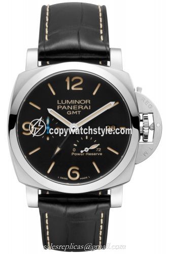 Panerai Luminor 1950 44 3 Days GMT Power Reserve Automatic Stainless Steel / Black PAM01321 Panerai Luminor 1950 44 3 Days GMT Power Reserve Automatic Stainless Steel / Black PAM01321