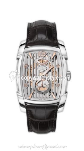Parmigiani Fleurier Kalpa XL Hebdomadaire White Gold / Silver Grille / Alligator PFC101-1200100-HA1241 Parmigiani Fleurier Kalpa XL Hebdomadaire White Gold / Silver Grille / Alligator PFC101-1200100-HA1241