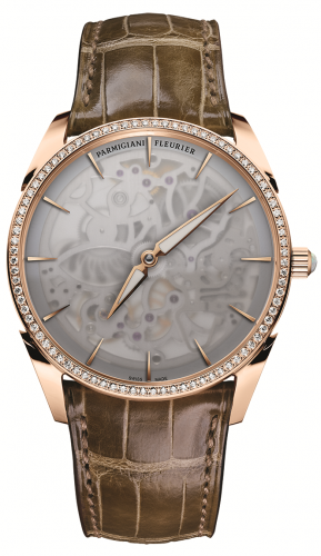 Parmigiani Fleurier Tonda 1950 Squelette Rose Gold / Milky Sapphire / Diamond PFC280-1060100-HA3921 Parmigiani Fleurier Tonda 1950 Squelette Rose Gold / Milky Sapphire / Diamond PFC280-1060100-HA3921
