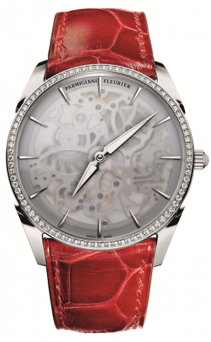 Parmigiani Fleurier Tonda 1950 Squelette White Gold / Milky Sapphire / Diamond PFC280-1260100-HA2121 Parmigiani Fleurier Tonda 1950 Squelette White Gold / Milky Sapphire / Diamond PFC280-1260100-HA2121