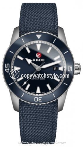 Rado HyperChrome Captain Cook 45 Titanium / Blue / Textile R32501206 Rado HyperChrome Captain Cook 45 Titanium / Blue / Textile R32501206