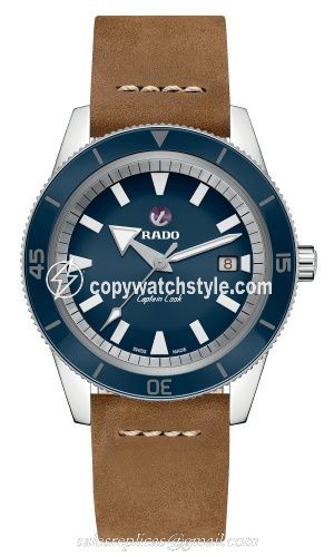 Rado HyperChrome Captain Cook 42 Stainless Steel / Blue / Calf R32505205 Rado HyperChrome Captain Cook 42 Stainless Steel / Blue / Calf R32505205