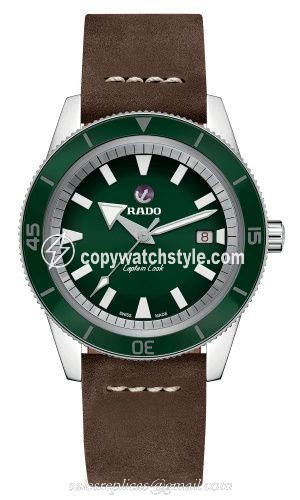 Rado HyperChrome Captain Cook 42 Stainless Steel / Green / Calf R32505315 Rado HyperChrome Captain Cook 42 Stainless Steel / Green / Calf R32505315