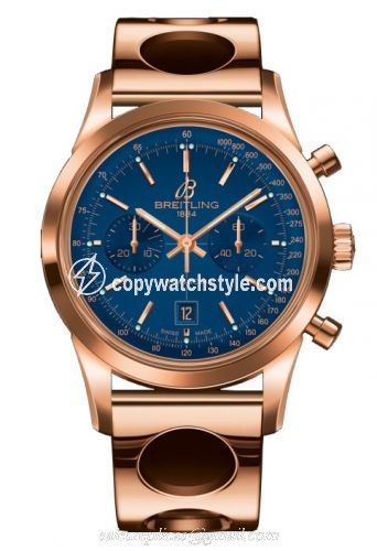 Breitling Transocean Chronograph 38 Gold / Blue / Racer R4131012.C863.223R Breitling Transocean Chronograph 38 Gold / Blue / Racer R4131012.C863.223R