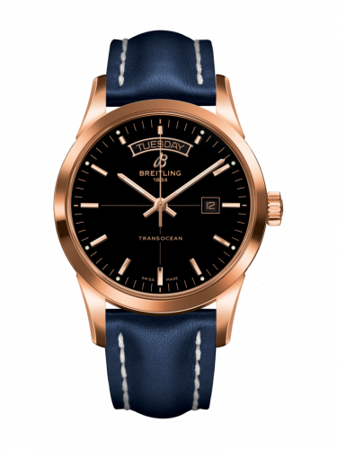 Breitling Transocean Day & Date Red Gold / Black / Calf / Pin R4531012/BB70/105X/R20BA.1 Breitling Transocean Day & Date Red Gold / Black / Calf / Pin R4531012/BB70/105X/R20BA.1