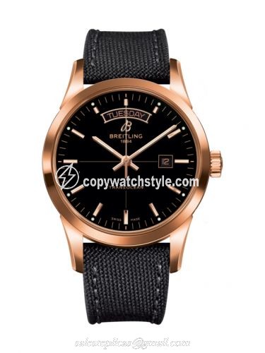 Breitling Transocean Day & Date Red Gold / Black / Military / Pin R4531012/BB70/109W/R20BA.1 Breitling Transocean Day & Date Red Gold / Black / Military / Pin R4531012/BB70/109W/R20BA.1