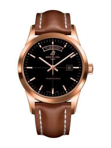 Breitling Transocean Day & Date Red Gold / Black / Calf / Pin R4531012/BB70/433X/R20BA.1 Breitling Transocean Day & Date Red Gold / Black / Calf / Pin R4531012/BB70/433X/R20BA.1