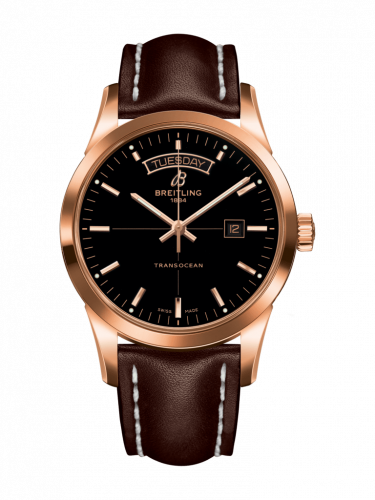 Breitling Transocean Day & Date Red Gold / Black / Calf / Pin R4531012/BB70/437X/R20BA.1 Breitling Transocean Day & Date Red Gold / Black / Calf / Pin R4531012/BB70/437X/R20BA.1