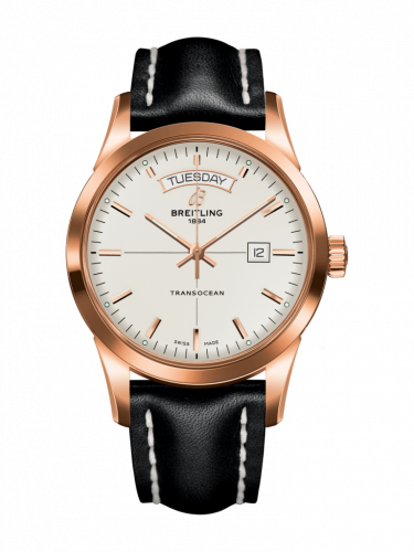 Breitling Transocean Day & Date Red Gold / Silver / Calf / Pin R4531012/G752/435X/R20BA.1 Breitling Transocean Day & Date Red Gold / Silver / Calf / Pin R4531012/G752/435X/R20BA.1